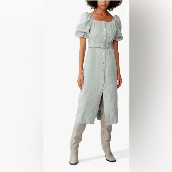 Gestuz Bellio Puff Sleeve Midi Dress - Picture 3 of 9